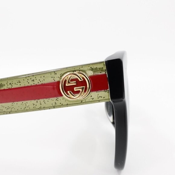 Gucci GG0034 Unisex Sunglasses Black Green OS main image 4